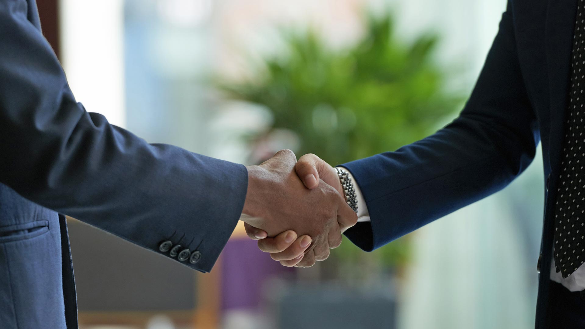 Two people shaking hands