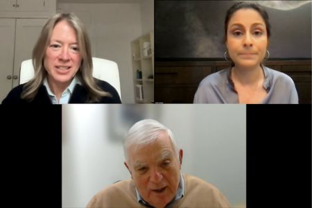 Image of Dr. Merson, Celine Gounder, and Anna Harvey