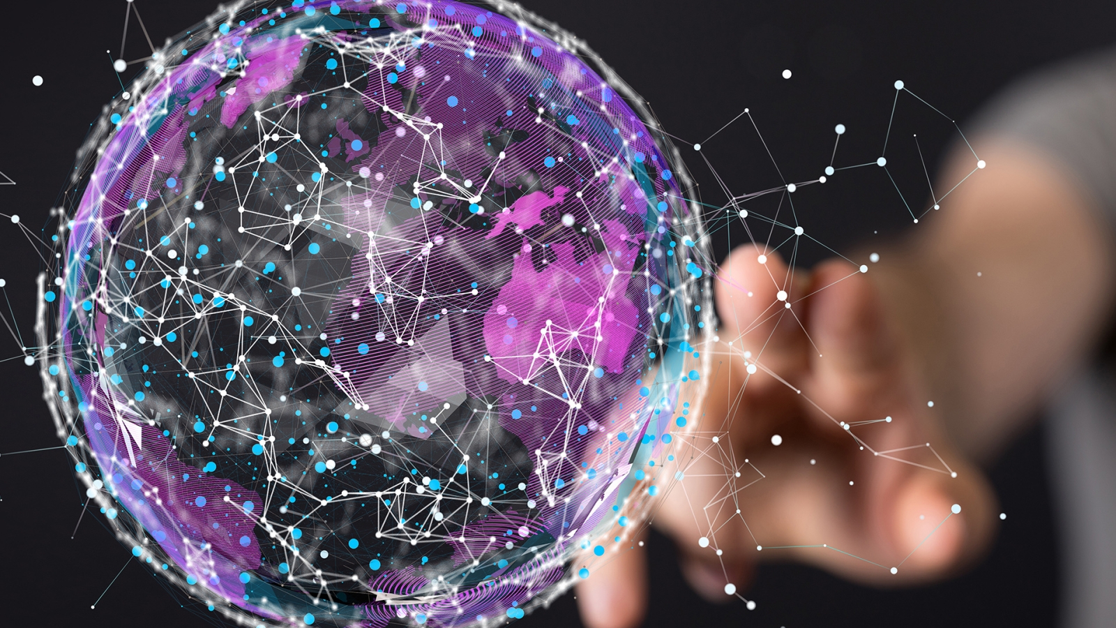 Network and connections around the globe