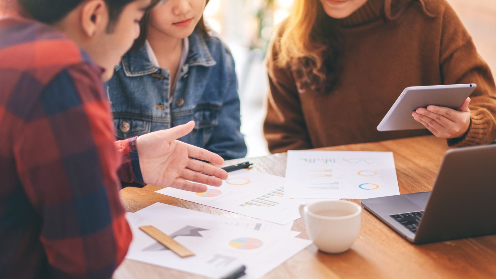 Students working on a group project
