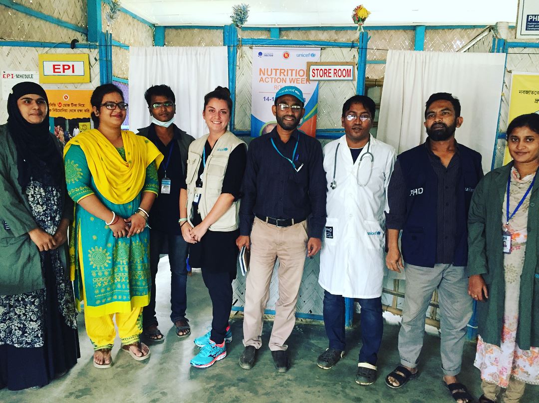 Drescher with medical staff