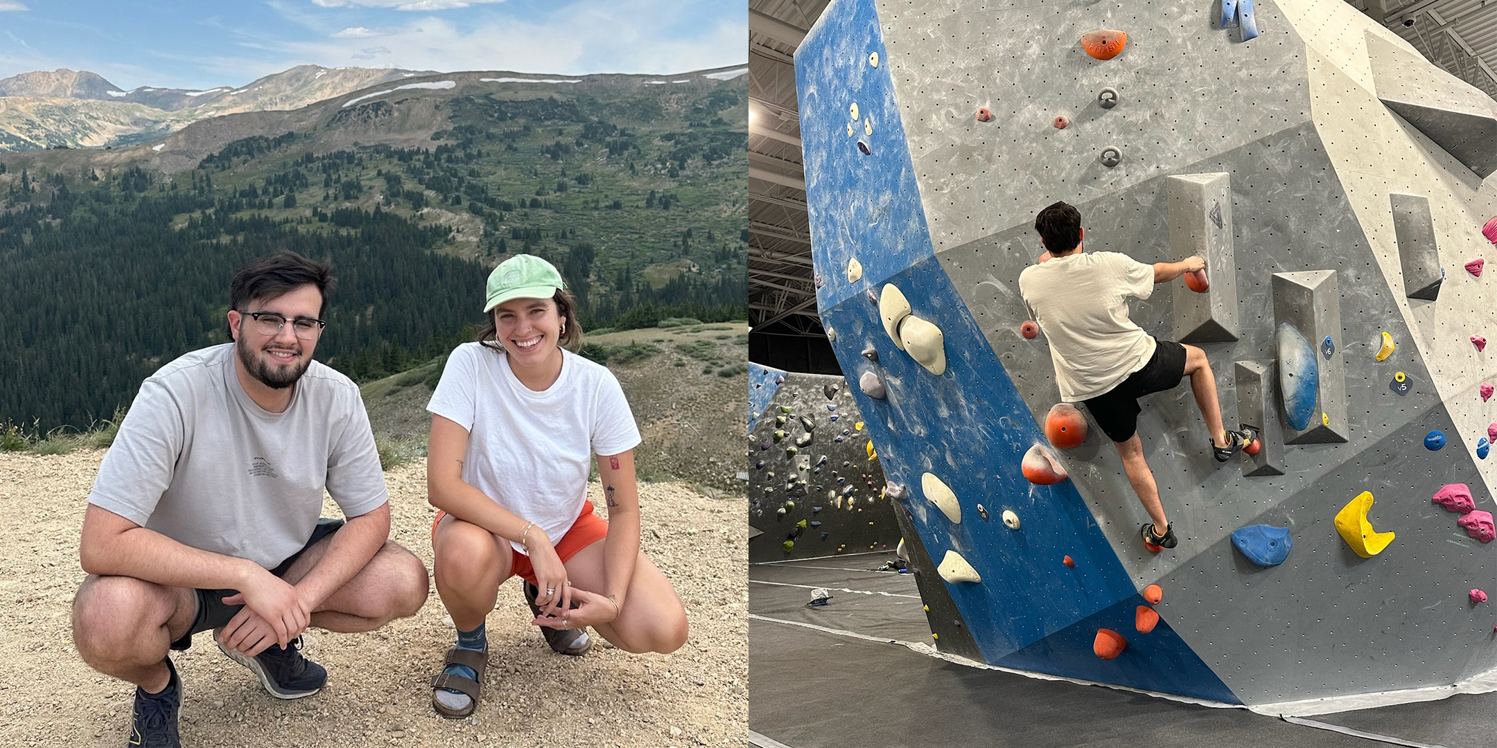 J. Alvarez hiking and bouldering in NY