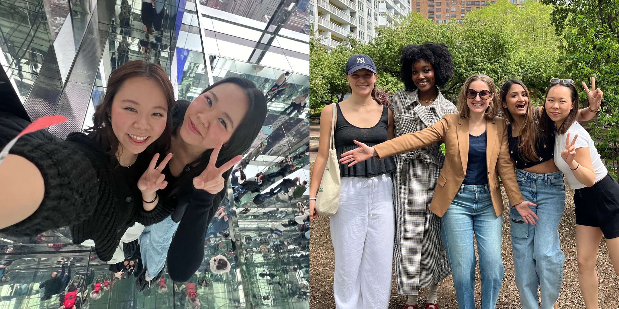 K. Feng in NYC and posing with AIRE Lab members