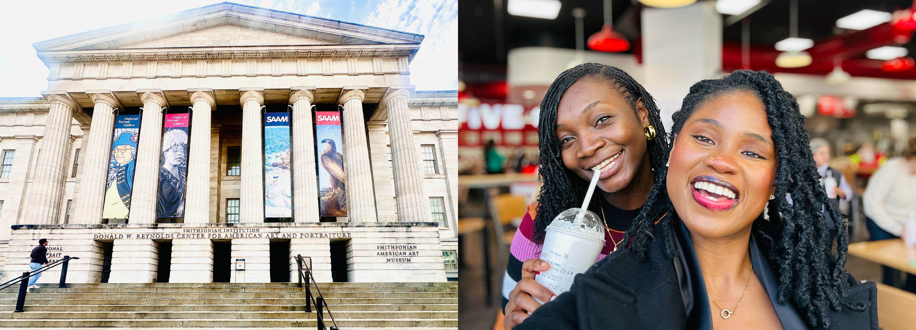 L.A. at the Smithsonian American Art Museum and having a meal with a friend