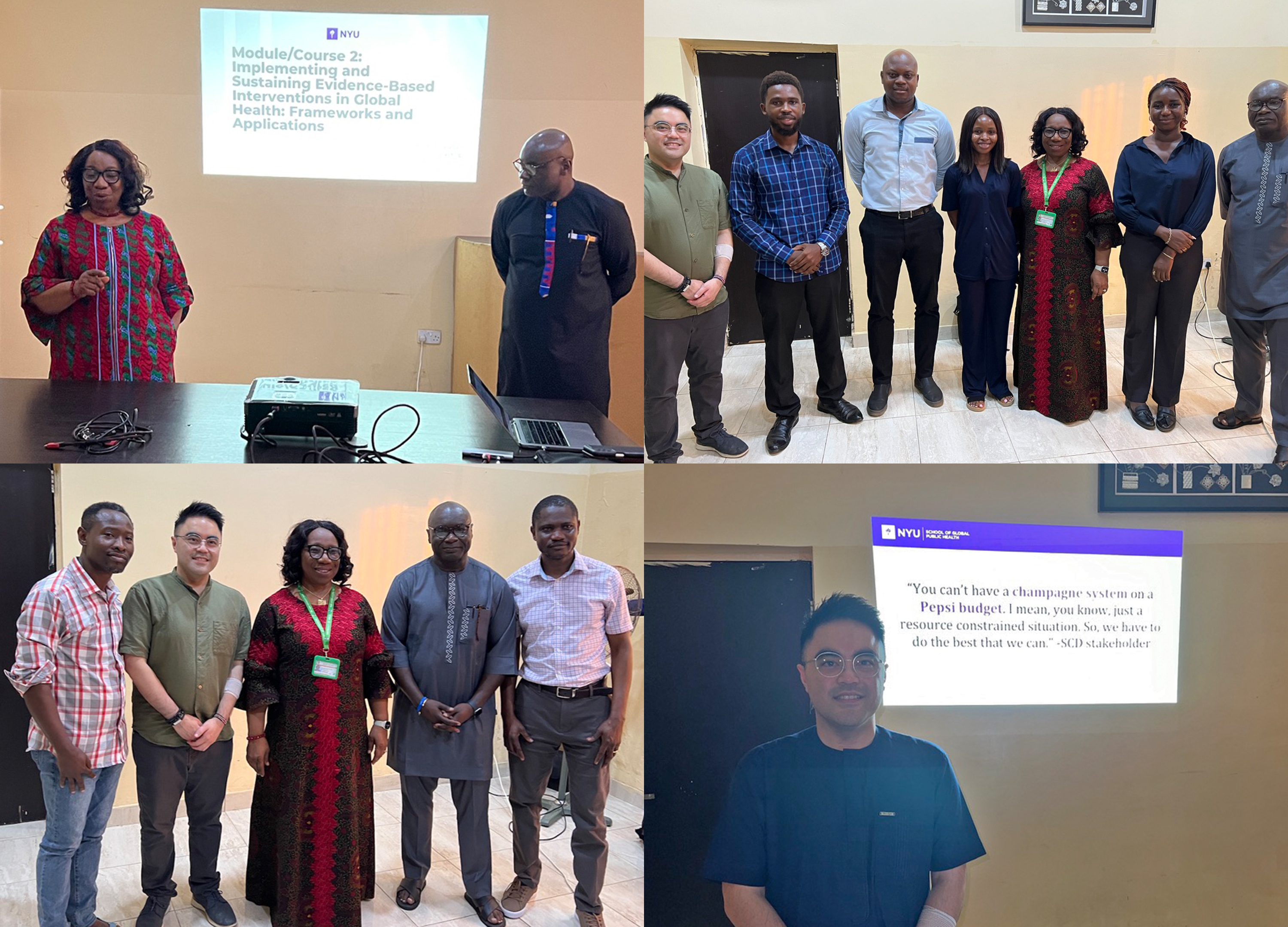 Photo collage of the D43 Training activities