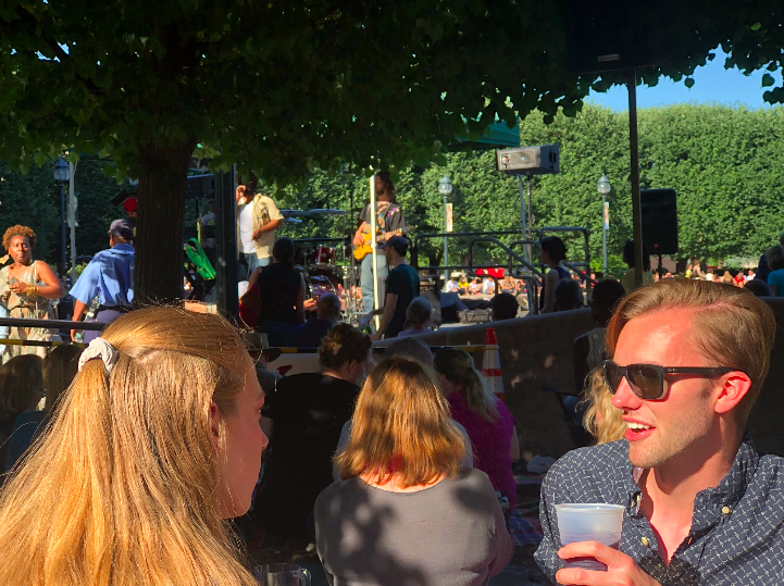 Photo: Students at Jazz in the Garden.