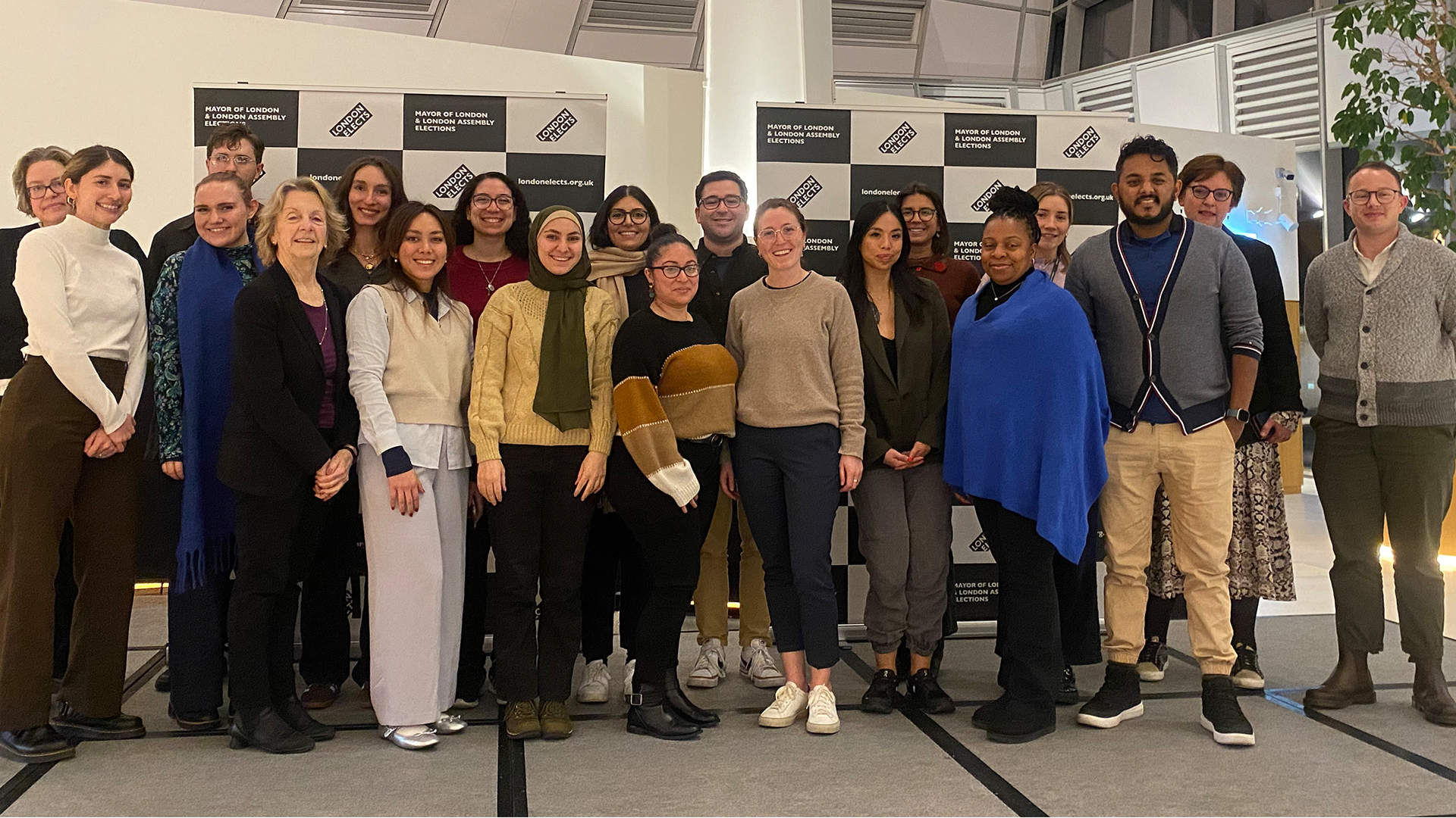 Students at City Hall with GLA officials