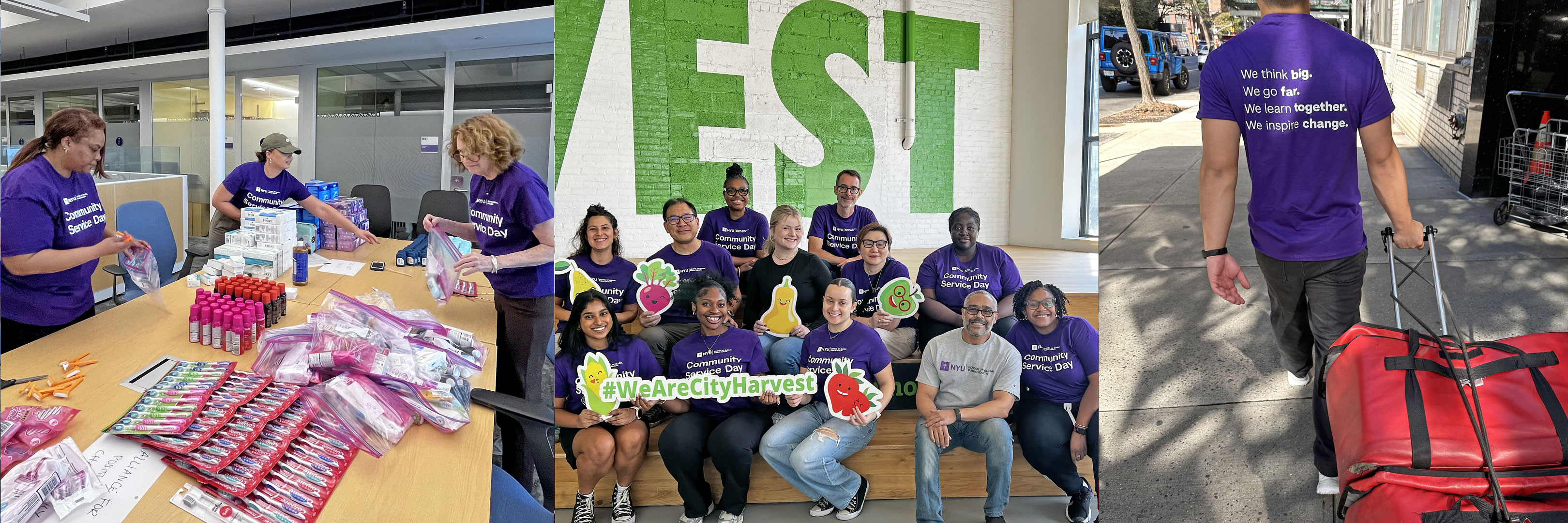 Collage of Community Service Day participants