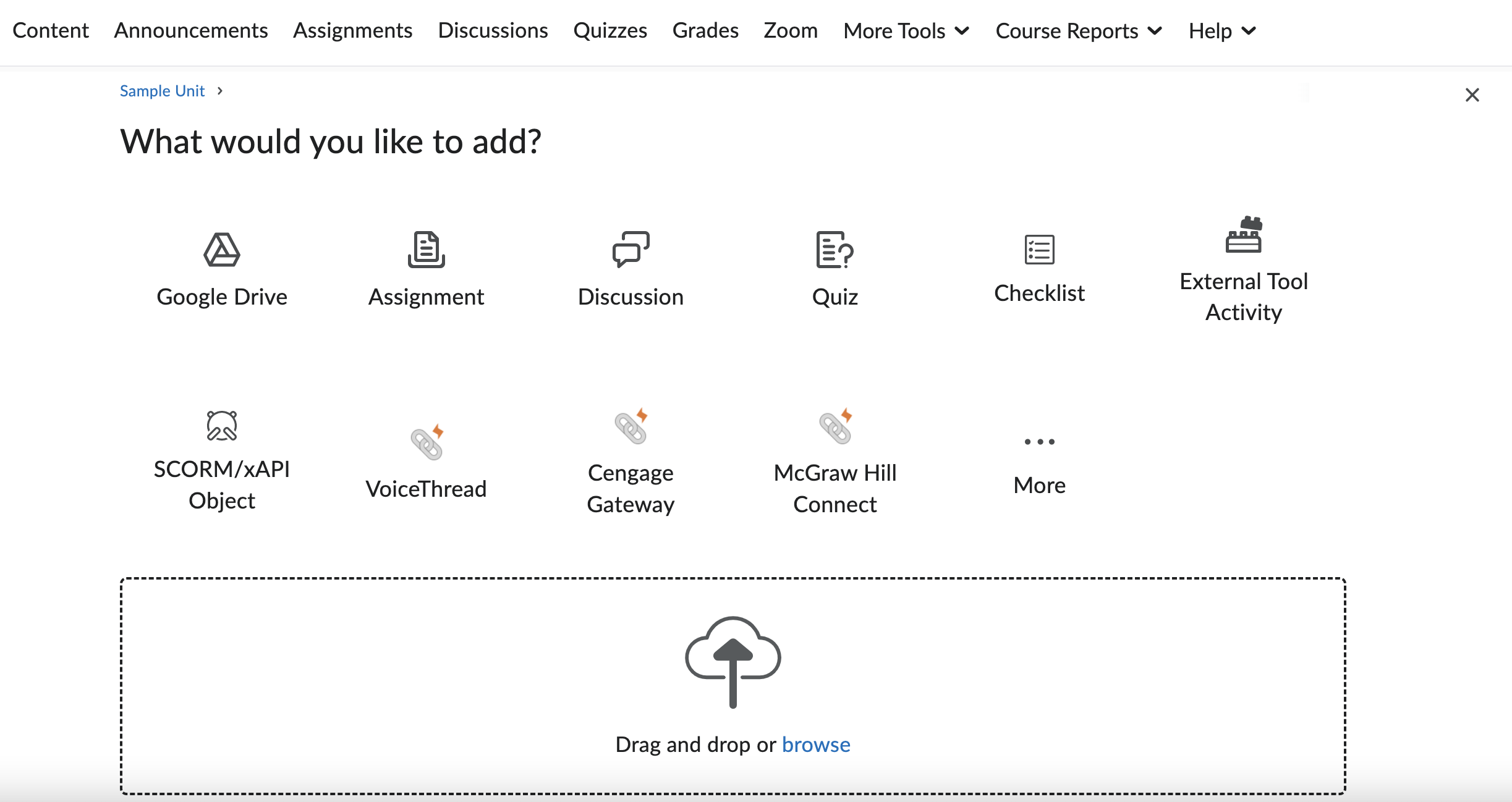 add existing material