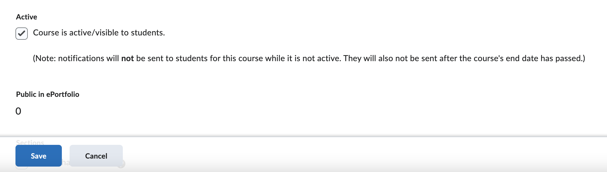 course offering info