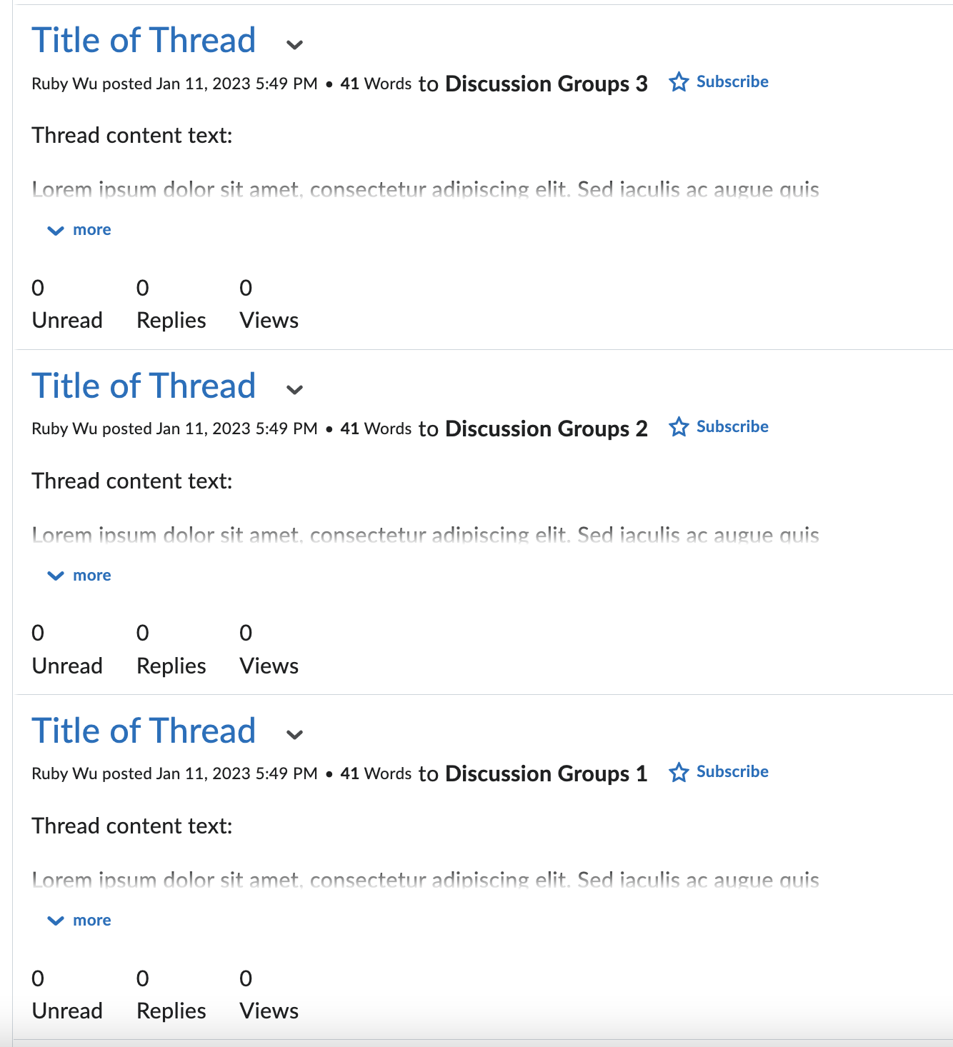 group threads