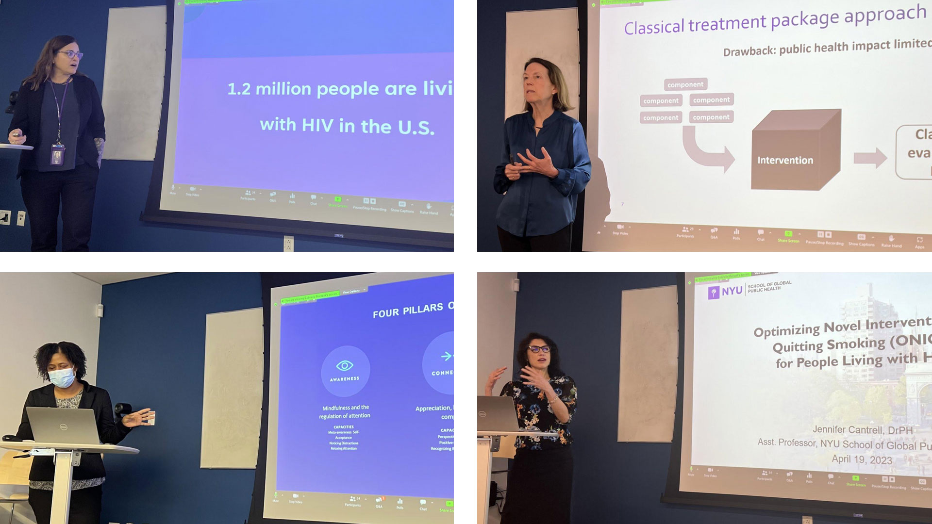 Pictures of the presenters delivering their presentation