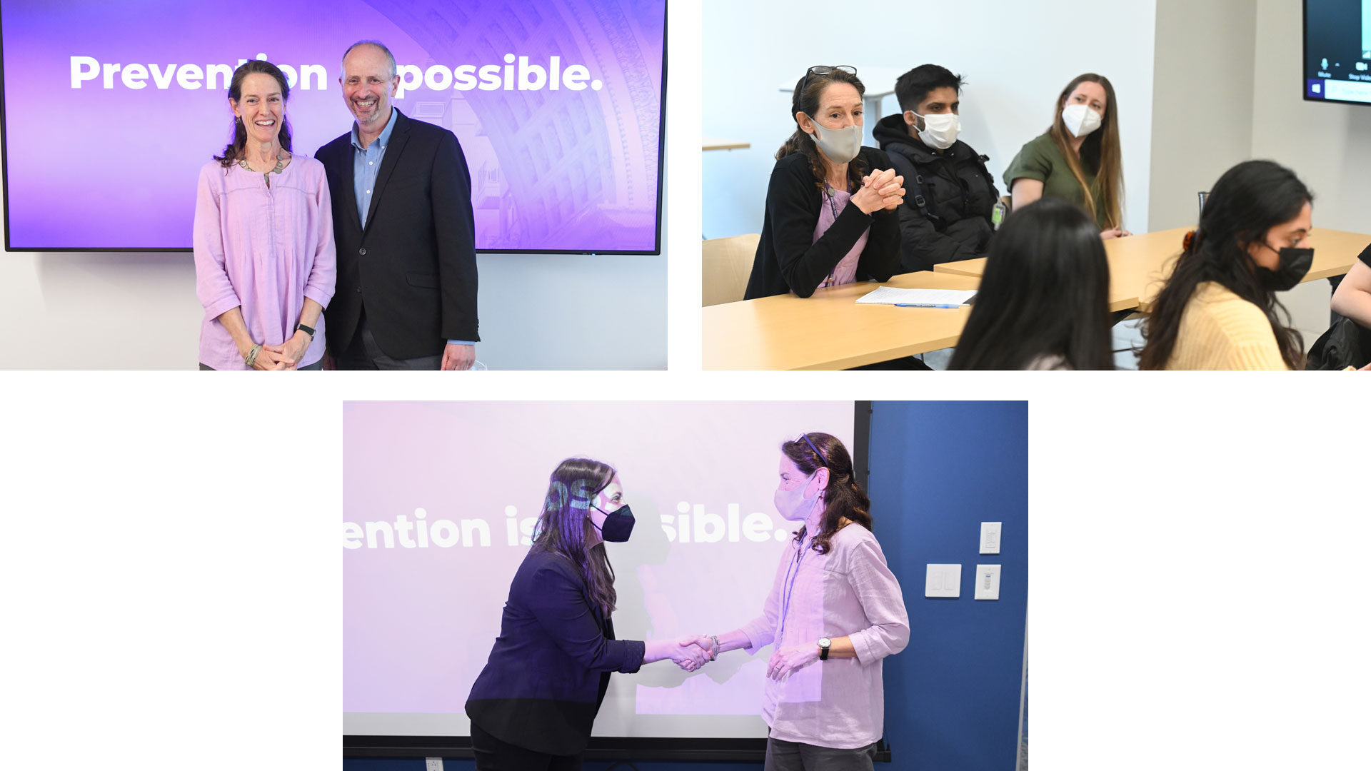 Halyna Skipalska with event attendees