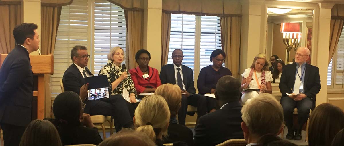 Panelists from the "World at Risk" event 