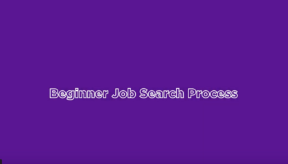 Beginner Job Search Process