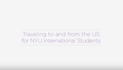 Traveling to and from the US for NYU International Students