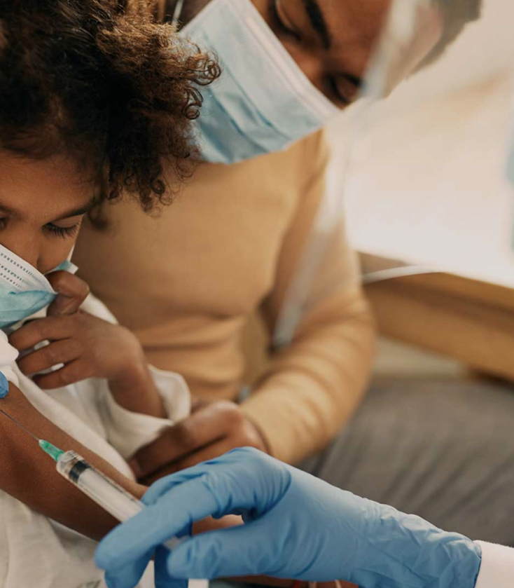 Child receiving a vaccination