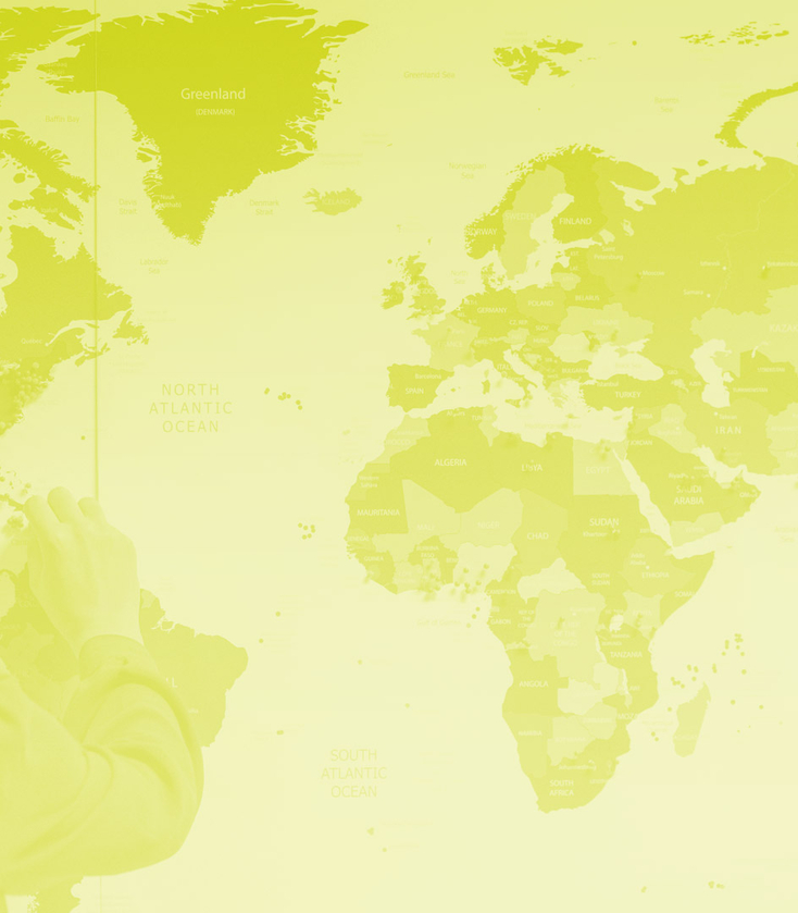 Global and Environmental Health Header Image Wide World Map