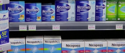 Nicotine Patches on store shelf