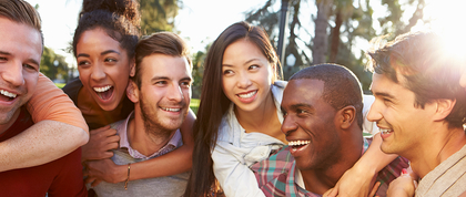 Young people having fun