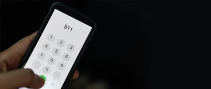 Dialing 911 on a cell phone