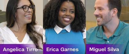 Angelica Tirro, Miguel Silva, and Erica Garnes